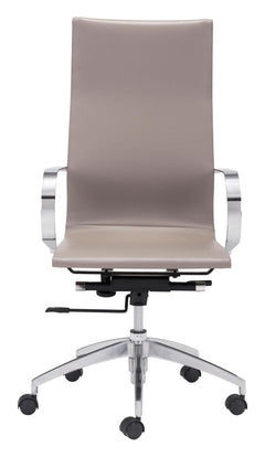 Zuo Modern Glider High Back Office Chair Taupe 100373