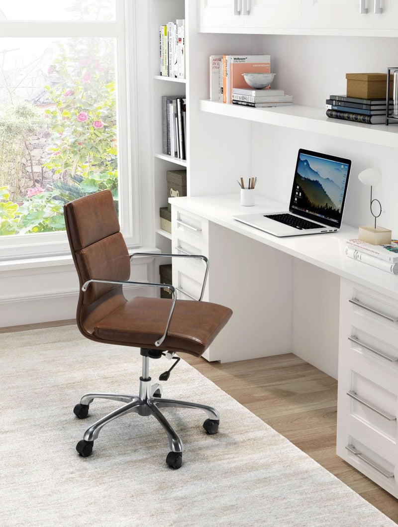 ZUO Enterprise Terracotta Low Back Office Chair 205167 - The Home