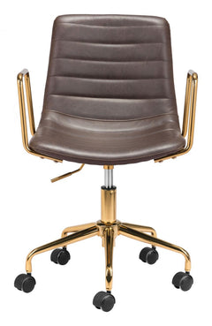 Zuo Modern Eric Office Chair Brown & Gold | Gray & Gold