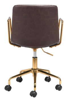 Zuo Modern Eric Office Chair Brown & Gold | Gray & Gold