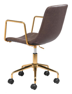 Zuo Modern Eric Office Chair Brown & Gold | Gray & Gold