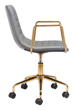 Zuo Modern Eric Office Chair Brown & Gold | Gray & Gold