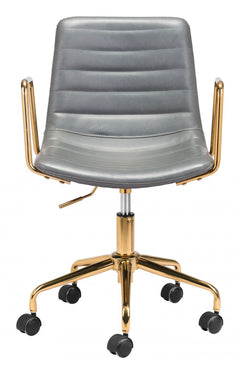 Zuo Modern Eric Office Chair Brown & Gold | Gray & Gold