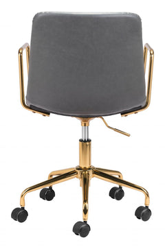 Zuo Modern Eric Office Chair Brown & Gold | Gray & Gold