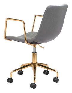 Zuo Modern Eric Office Chair Brown & Gold | Gray & Gold