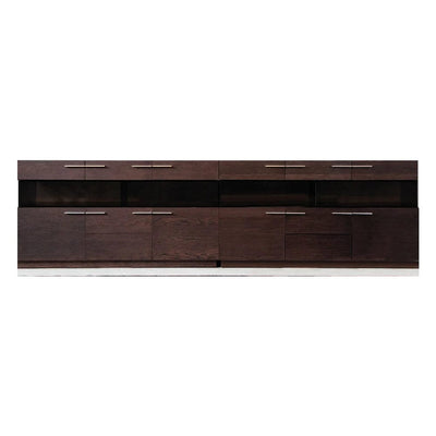 Benzara 59 Inch Modern Wood 7 Drawer Buffet Console Cabinet, Oak Brown BM273083