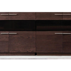 Benzara 59 Inch Modern Wood 7 Drawer Buffet Console Cabinet, Oak Brown BM273083