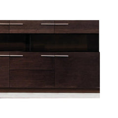 Benzara 59 Inch Modern Wood 7 Drawer Buffet Console Cabinet, Oak Brown BM273083