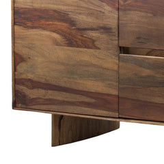 Benzara Edin 58 Inch Sideboard Console, 2 Drawers, 2 Cabinets, Sheesham Wood, Brown BM285244